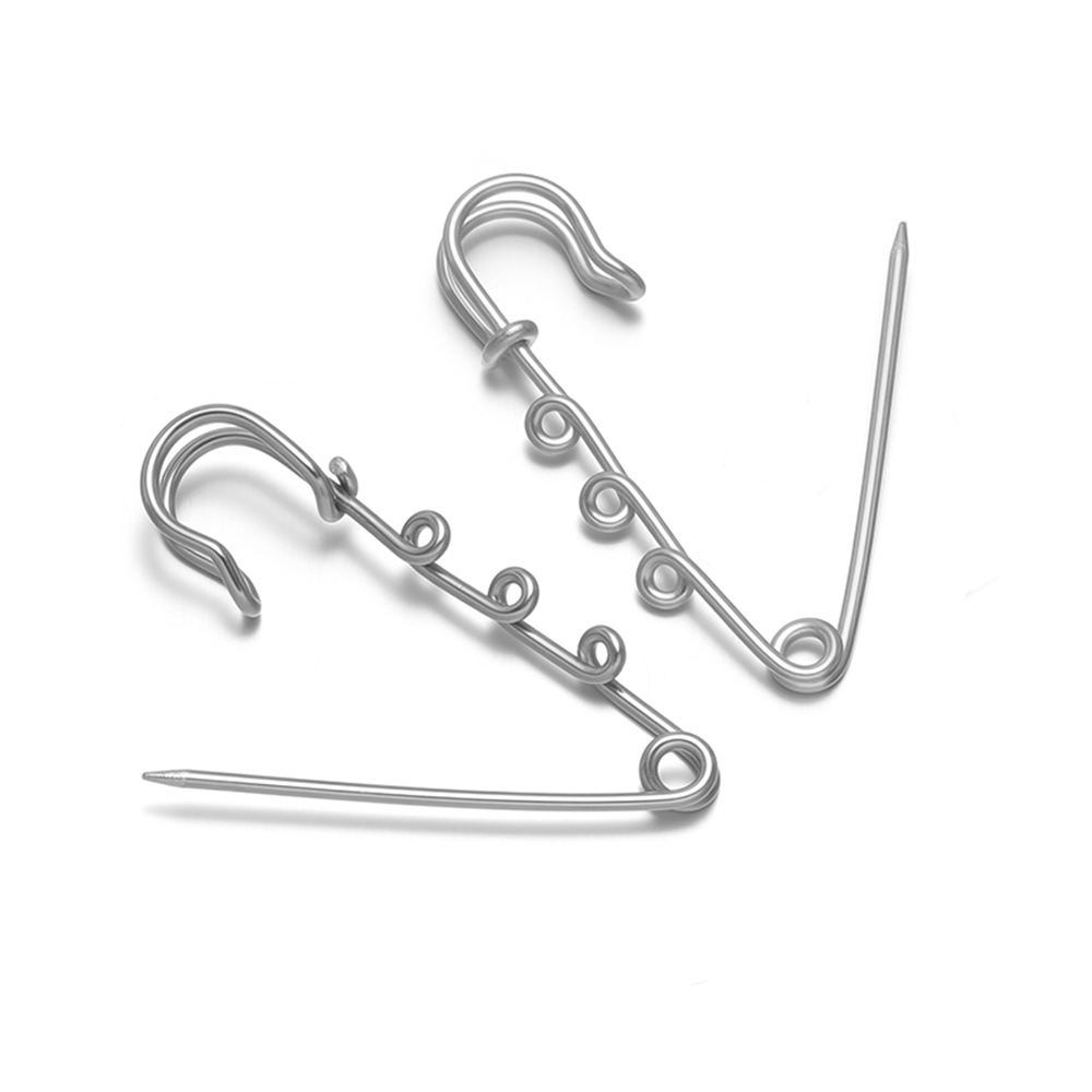 Jewelry Making Hoops - เข็มกลัดนิรภัยขนาดใหญ่ 5 ชิ้น ทำจากสแตนเลส พร้อมห่วงหลายวง สำหรับงาน