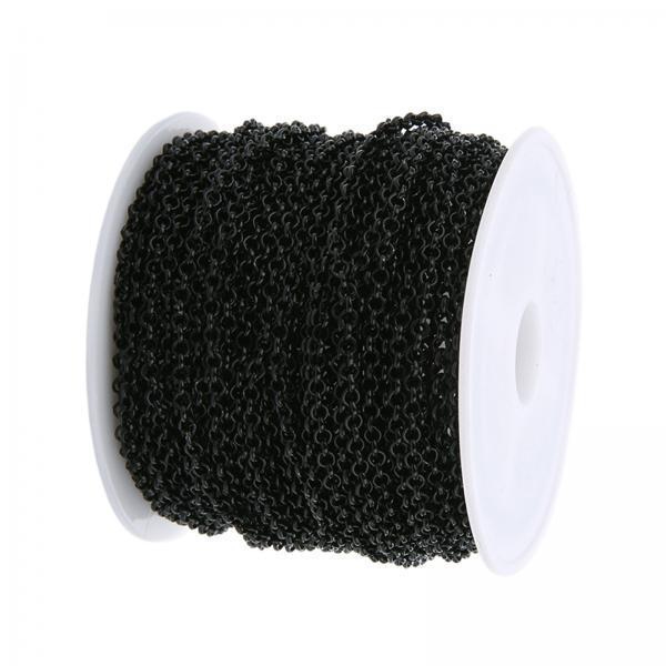 Chain Roll Cable - ชุดสายโซ่เคลือบเหล็กสำหรับทำสร้อยคอ สายโซ่แบบม้วนสำหรับอุปกรณ์และวัสดุทำเครื่องประดับ DIY