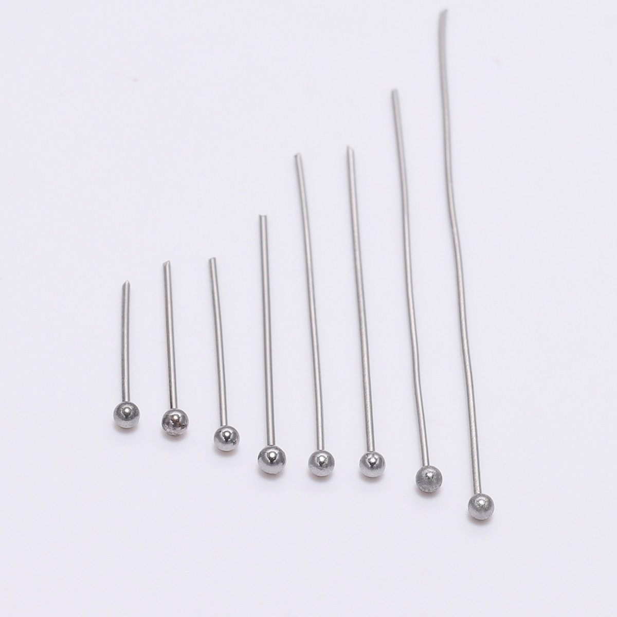 Jewelry Making Jig - 100 ชิ้น/แพ็คสแตนเลส 15-50 มม.เงินหัว Pins สําหรับทําด้วยมือ