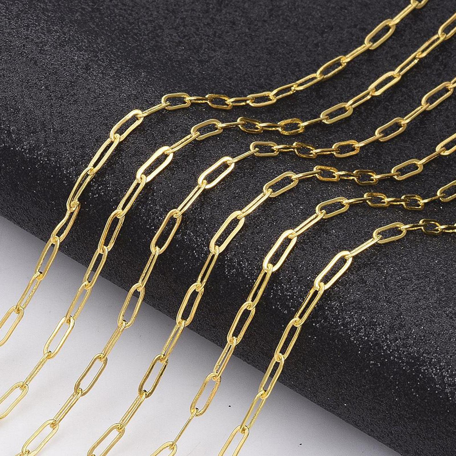 Chain Roll Cable - โซ่สร้อยคอแบบม้วน 16 ฟุต / ม้วน สายโซ่เชื่อมต่อสีทองสำหรับงาน