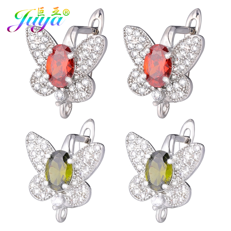 Jewelry Making Earring Supplies - Juya อุปกรณ์แบบ DIY ชุบทองเงิน shvenzy ต่างหูลวดผีเสื้ออุปกรณ์ตะขอสำหรับงานเย็บปักถักร้อยต่างหูอินเทรนด์ทำ