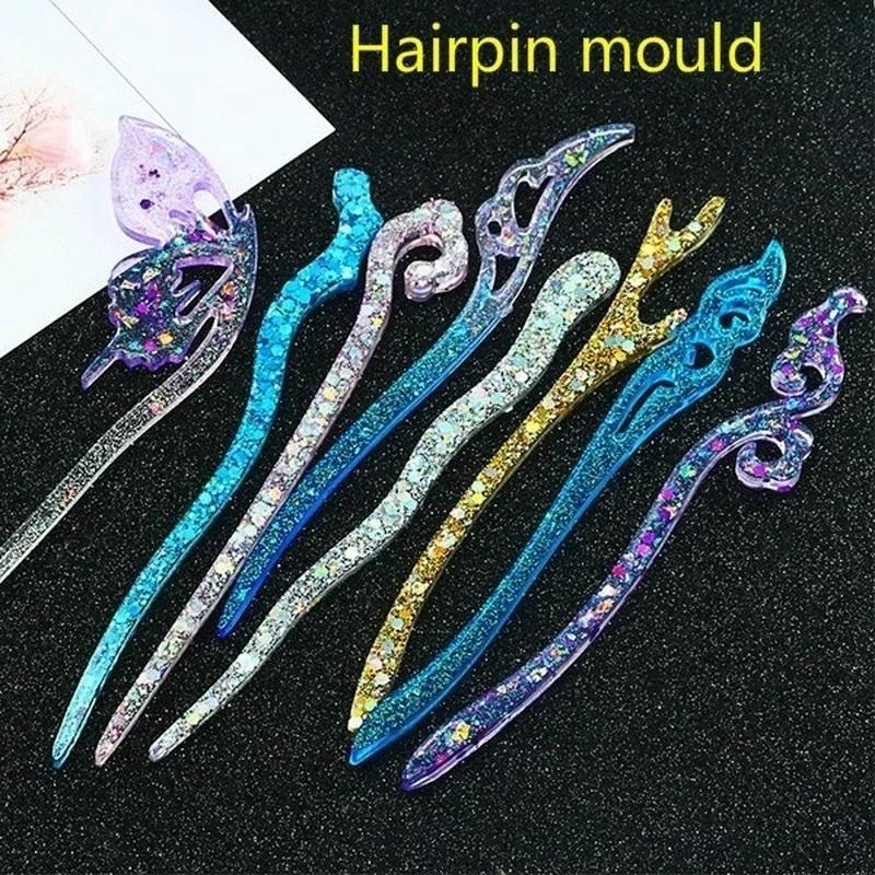 Jewelry Making Adults - แม่พิมพ์ซิลิโคนใสแบบใหม่สำหรับทำเครื่องประดับผมเรซิ่น DIY แม่พิมพ์เรซิ่นอีพ็อกซี่สำหรับตกแต่งผมผู้หญิง