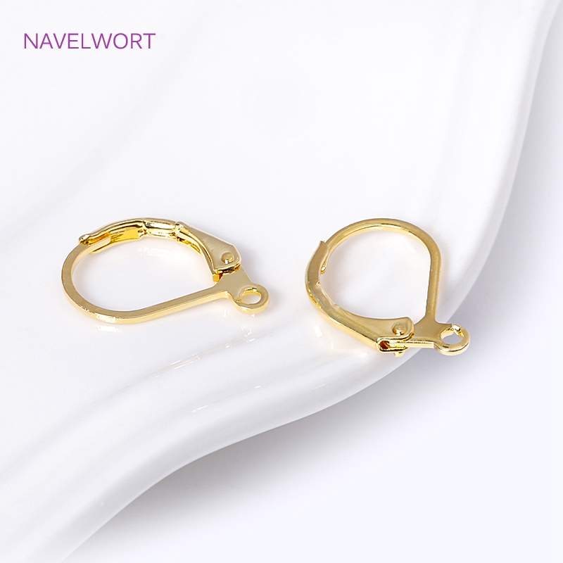 Jewelry Making Earring Supplies - แฟชั่นภาษาฝรั่งเศสคําต่างหู LEVER-Back Earwires 18K Gold Plated