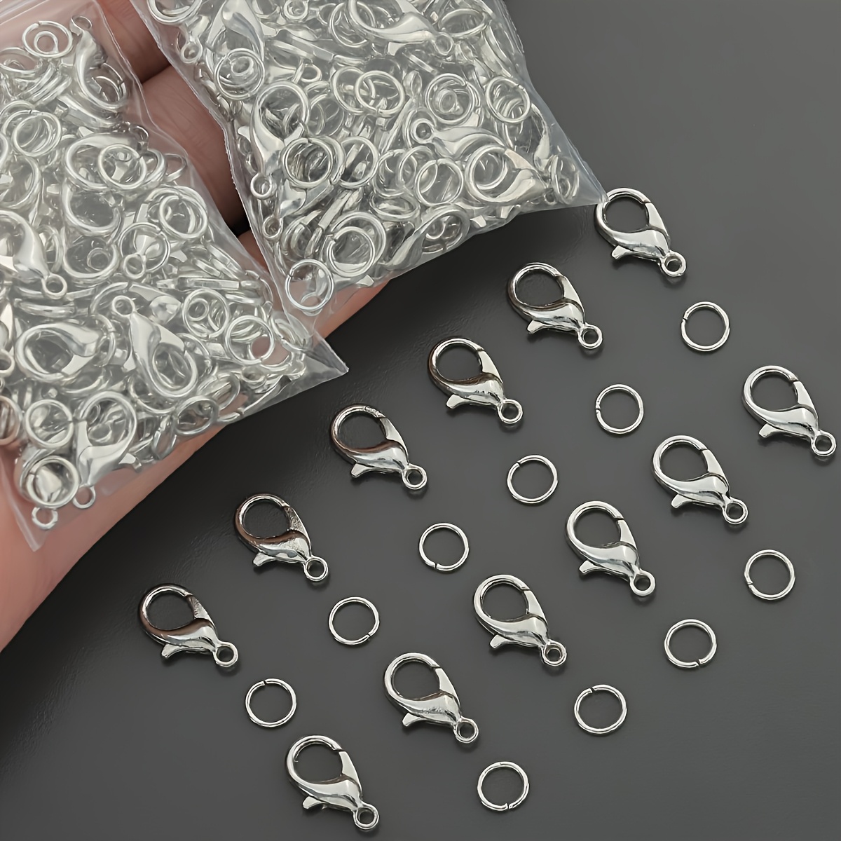 ตัวล็อคแบบก้ามปู 1/2/300 ชิ้น  - Jewelry Making Hoops บทวิจารณ์และราคา