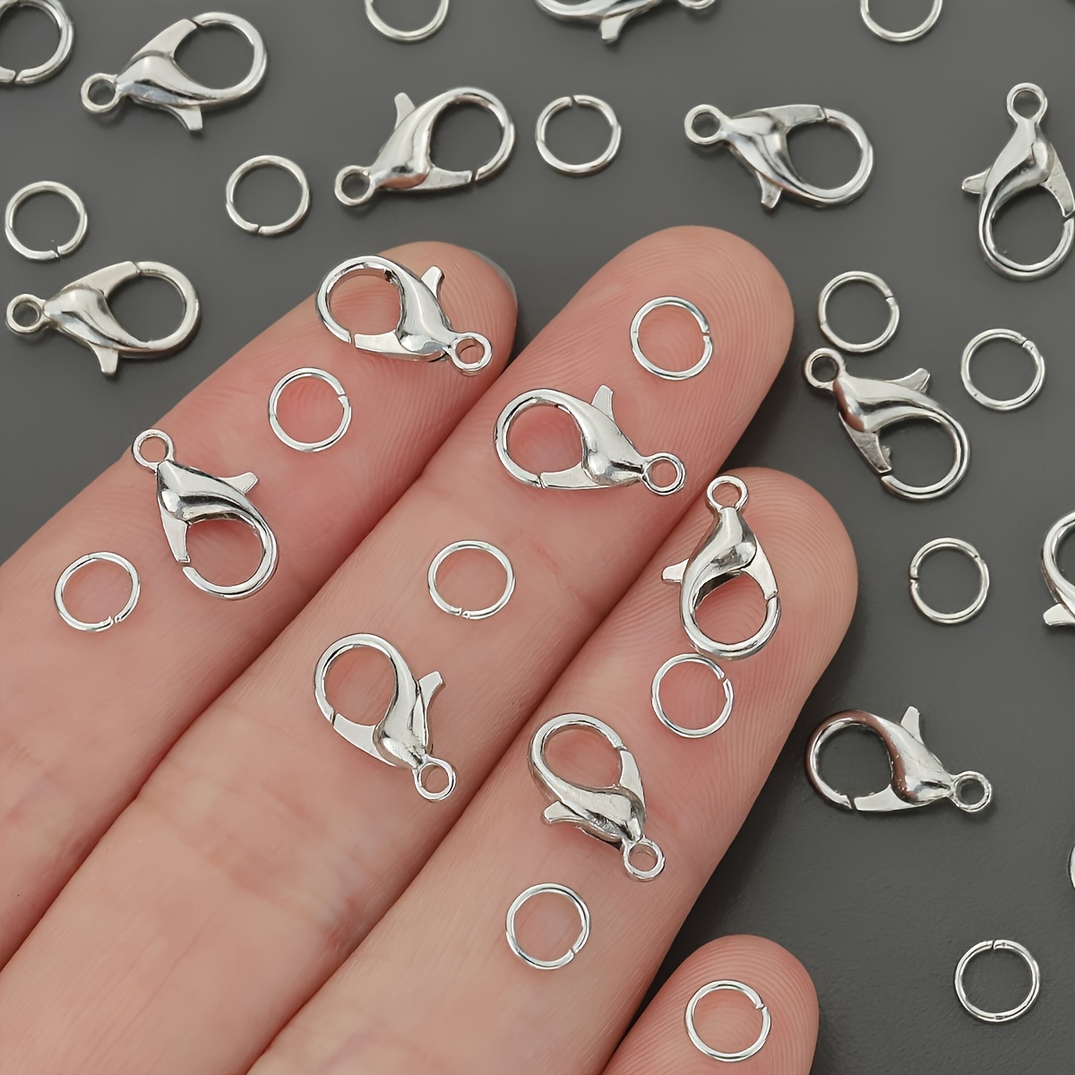 ตัวล็อคแบบก้ามปู 1/2/300 ชิ้น  - Jewelry Making Hoops บทวิจารณ์และราคา