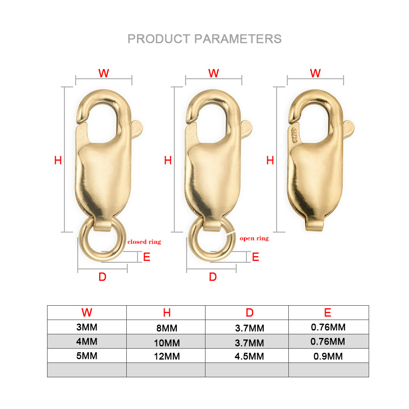 Lobster Clasp 14K Gold Filled  - Jewelry Making Rings บทวิจารณ์และราคา