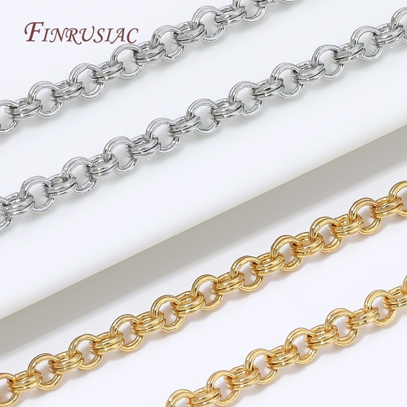 โซ่ทอง 18K ชุบทองเหลืองแบบ O L - Chain Roll Cable บทวิจารณ์และราคา