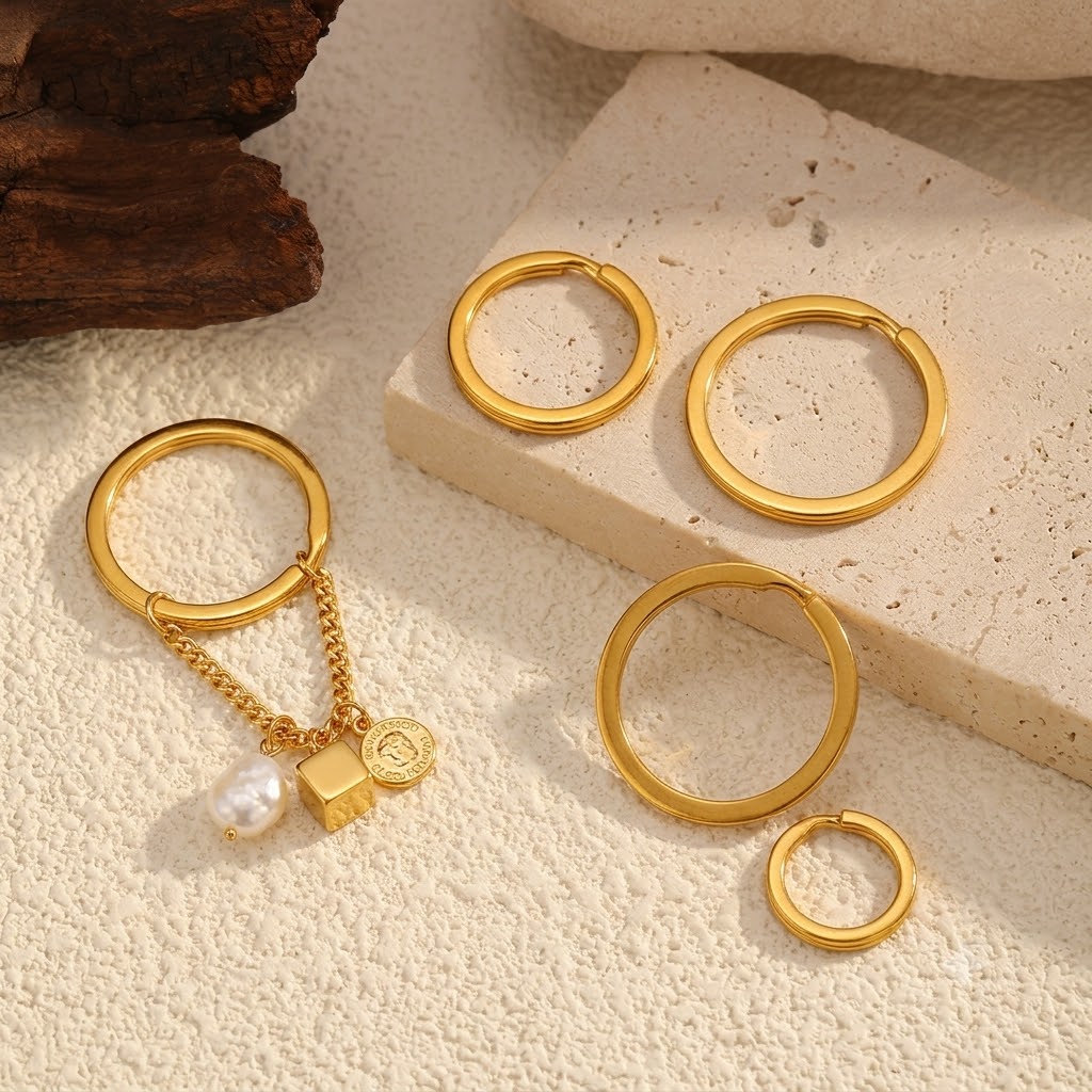 10 ชิ้น ห่วงกุญแจสแตนเลสทรงกลม - Jewelry Making Rings บทวิจารณ์และราคา
