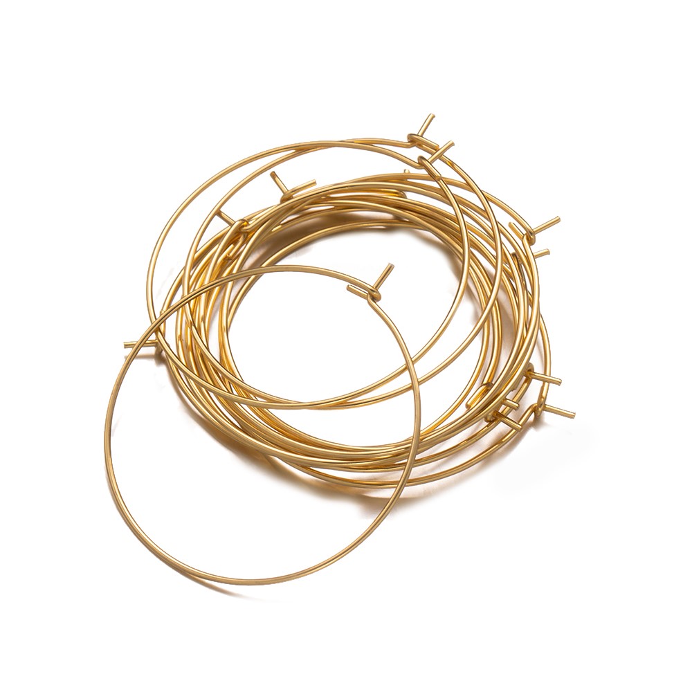 ต่างหูห่วงสแตนเลส 316 สีทอง/เง - Jewelry Making Rings บทวิจารณ์และราคา