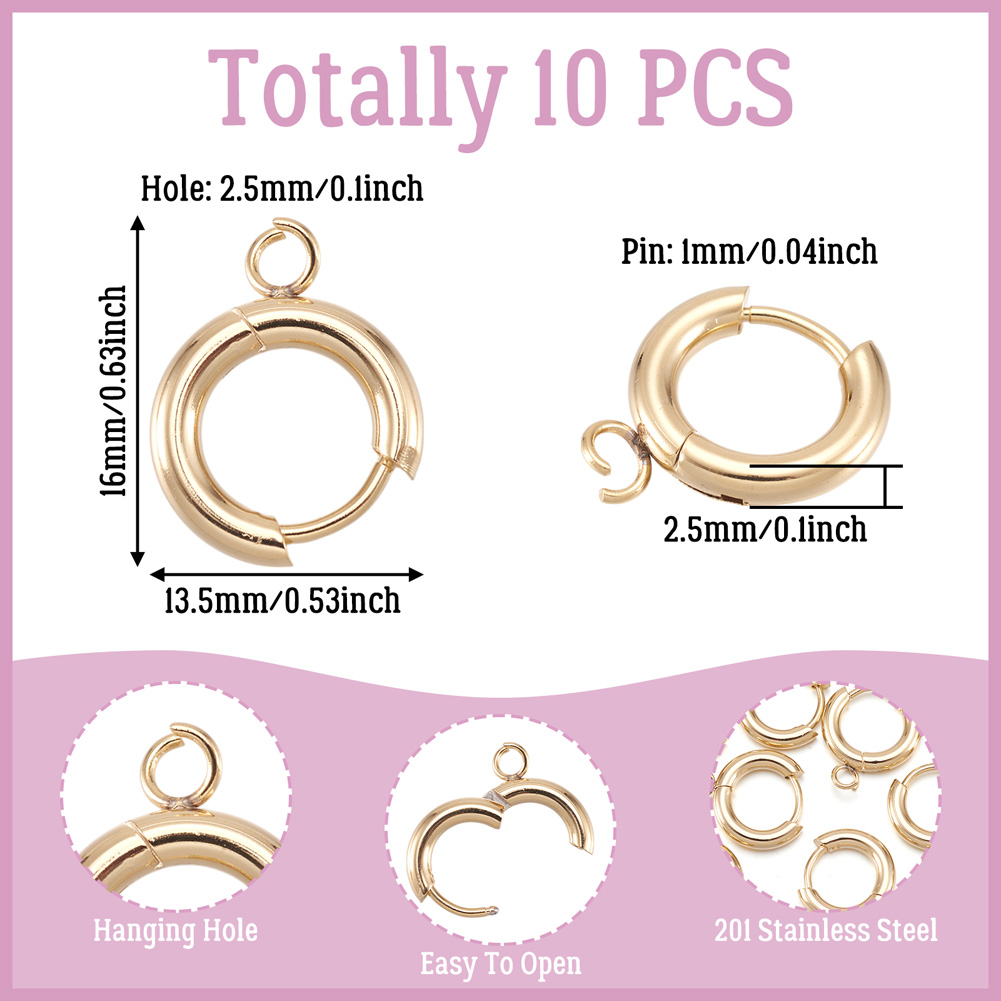 ตะขอเกี่ยวต่างหูสแตนเลส 201 จำ - Jewelry Making Hoops บทวิจารณ์และราคา