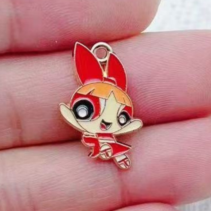 จี้รูปการ์ตูนสาวน้อยเคลือบน้ำม - Jewelry Making Pendants บทวิจารณ์และราคา