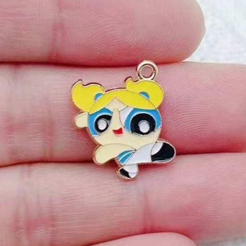 จี้รูปการ์ตูนสาวน้อยเคลือบน้ำม - Jewelry Making Pendants บทวิจารณ์และราคา