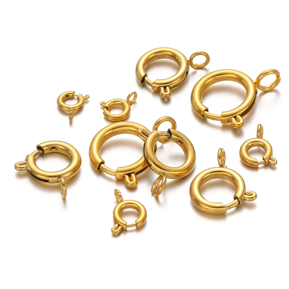 ตัวล็อกสปริงสแตนเลสทรงกลม 10 ช - Jewelry Making Rings บทวิจารณ์และราคา