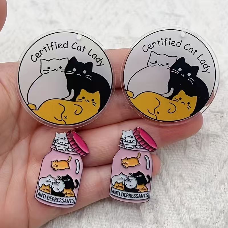 จี้อะคริลิคแมวน่ารัก 10 ชิ้น,  - Jewelry Making Pendants บทวิจารณ์และราคา