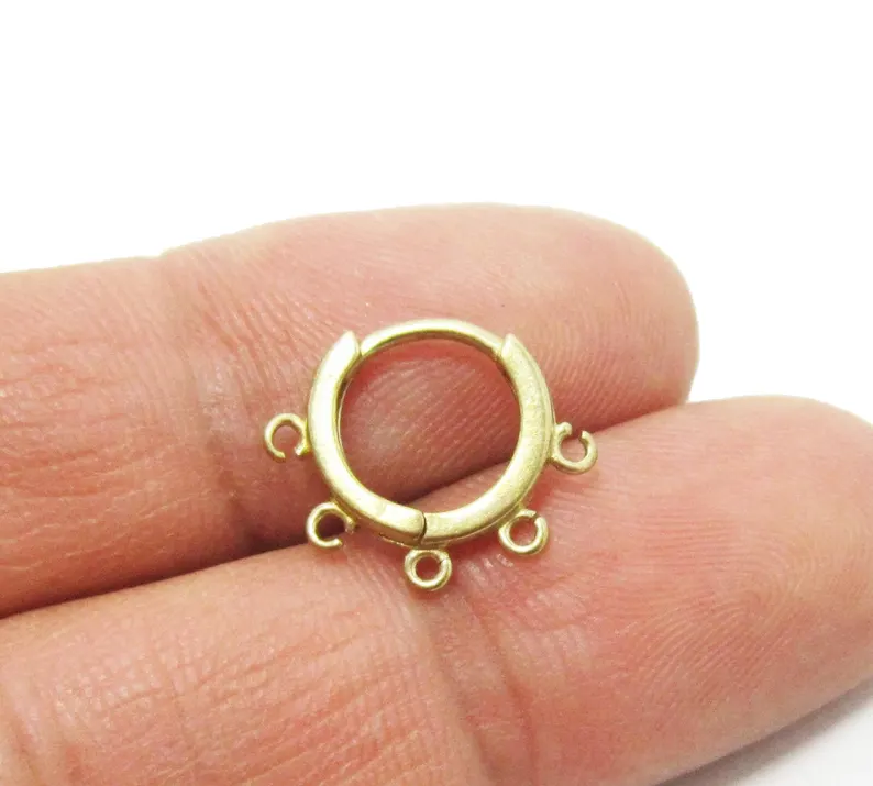ห่วงหูทองเหลือง 10 ชิ้น, ต่างห - Jewelry Making Hoops บทวิจารณ์และราคา