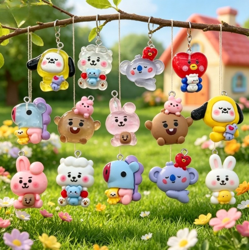 ชุด 7 ชิ้น BT21 ชาร์มการ์ตูนเร - Jewelry Making Earring Supplies บทวิจารณ์และราคา