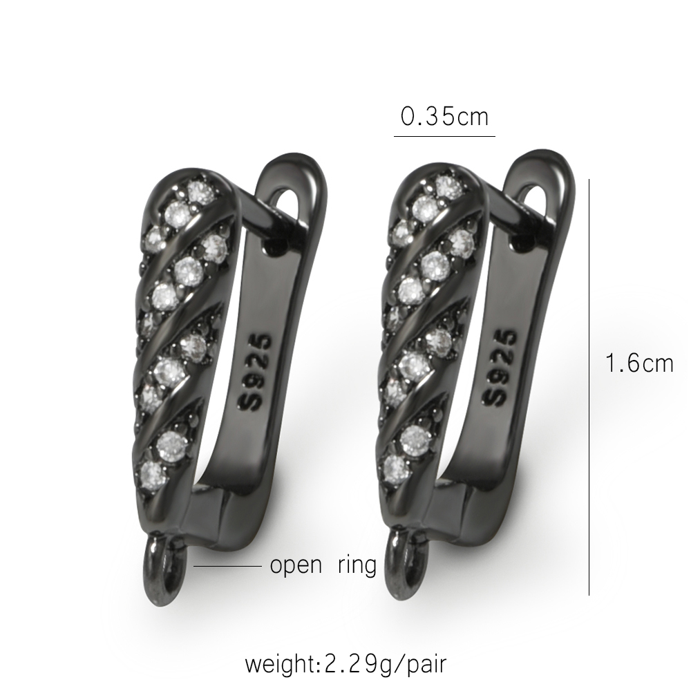 YANASI ต่างหูทองเหลืองสีดำ 1 ค - Jewelry Making Earring Supplies บทวิจารณ์และราคา