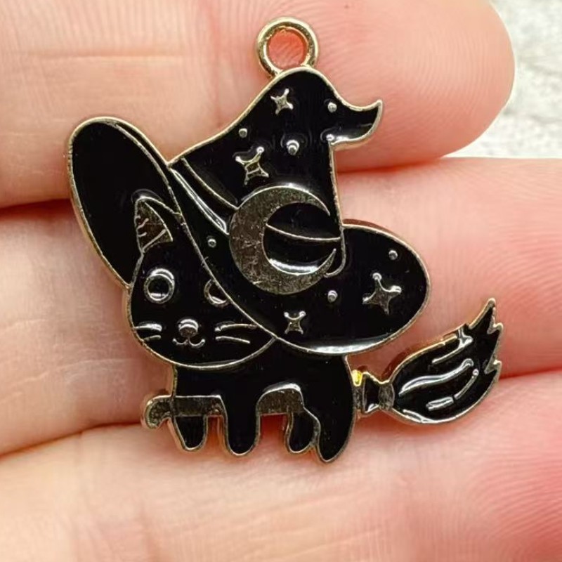 จี้แมวดำเคลือบอีนาเมลแท้ 10 ชิ - Jewelry Making Pendants บทวิจารณ์และราคา