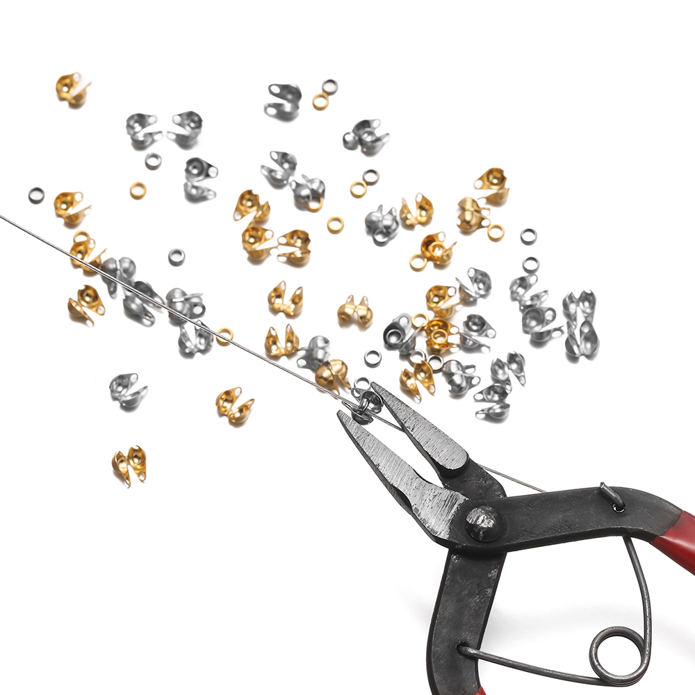1 ชุดสแตนเลสสตีล CRIMP ลูกปัดเ - Jewelry Making Earring Supplies บทวิจารณ์และราคา