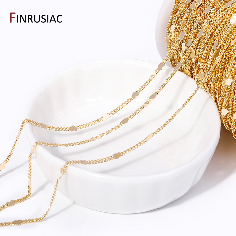 โซ่สายเลื่อมทองเหลืองชุบทอง14K - Chain Roll Cable บทวิจารณ์และราคา