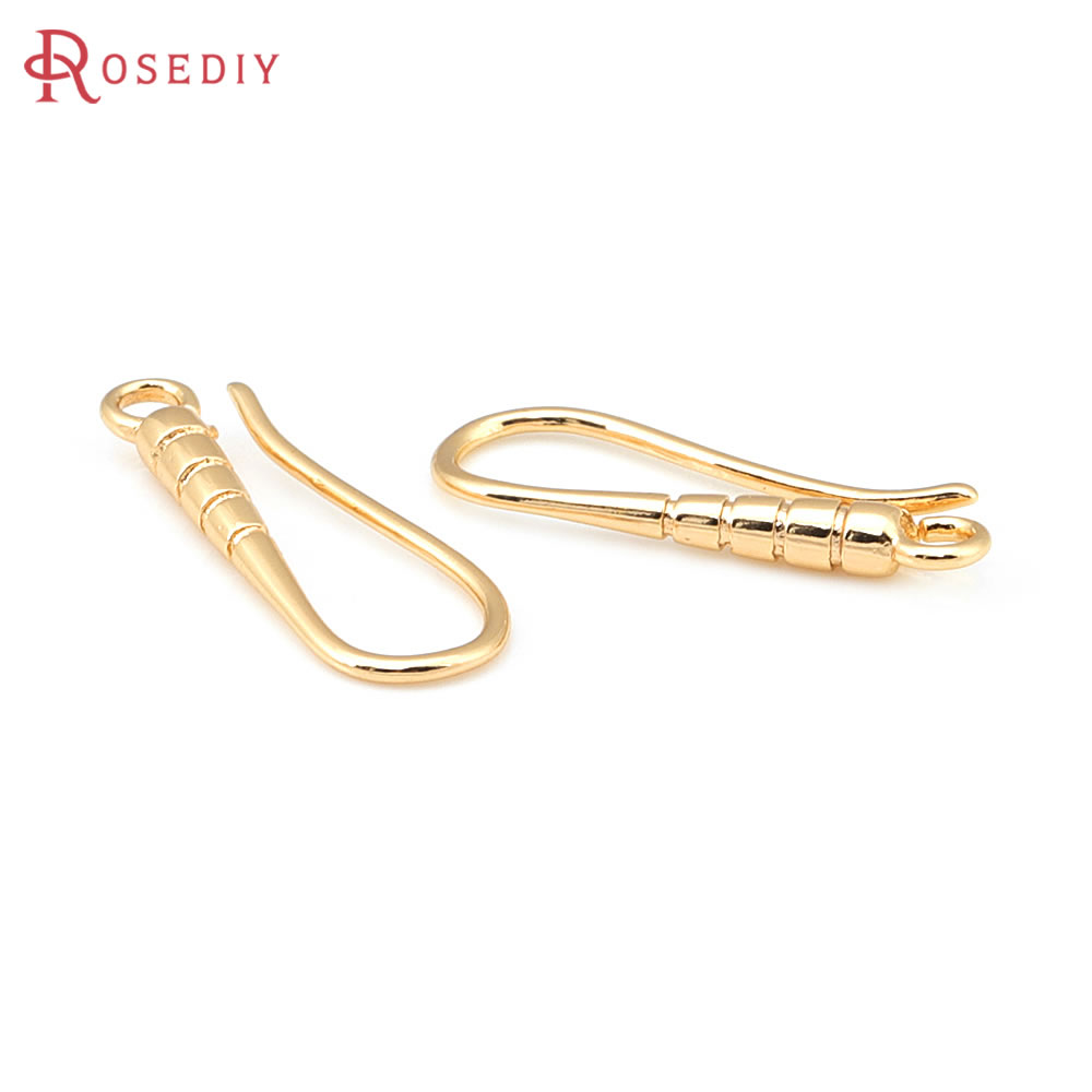 10PCS 19.5x7 มม.18K Gold สีทอง - Jewelry Making Earring Supplies บทวิจารณ์และราคา