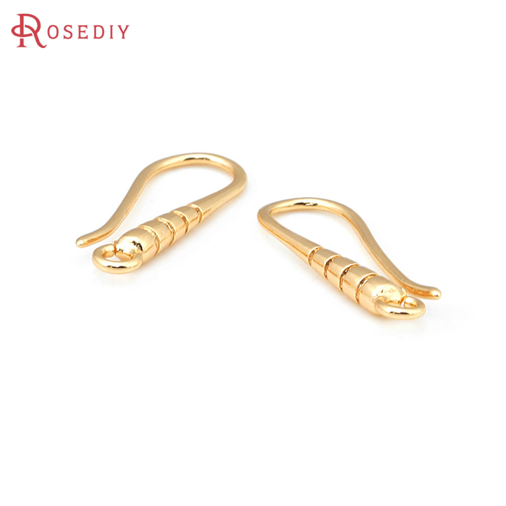 10PCS 19.5x7 มม.18K Gold สีทอง - Jewelry Making Earring Supplies บทวิจารณ์และราคา