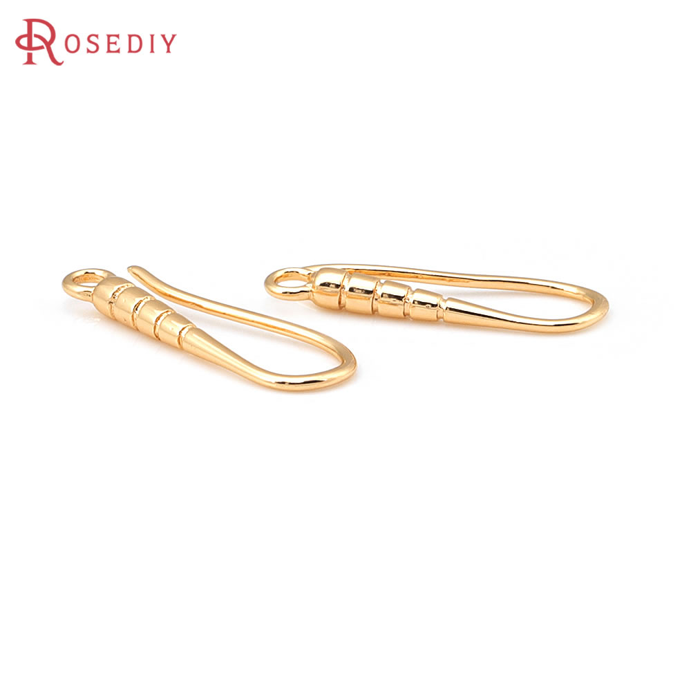 10PCS 19.5x7 มม.18K Gold สีทอง - Jewelry Making Earring Supplies บทวิจารณ์และราคา
