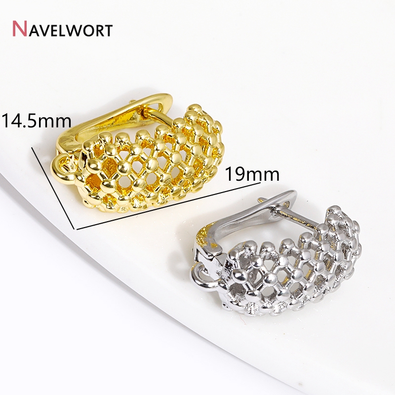 ตะขอเกี่ยวต่างหูแบบกลวงชุบทอง  - Jewelry Making Earring Supplies บทวิจารณ์และราคา