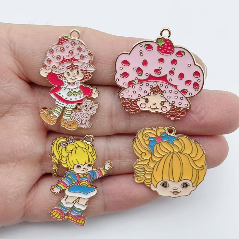 10 ชิ้น จี้โลหะเคลือบลายสตรอว์ - Jewelry Making Pendants บทวิจารณ์และราคา