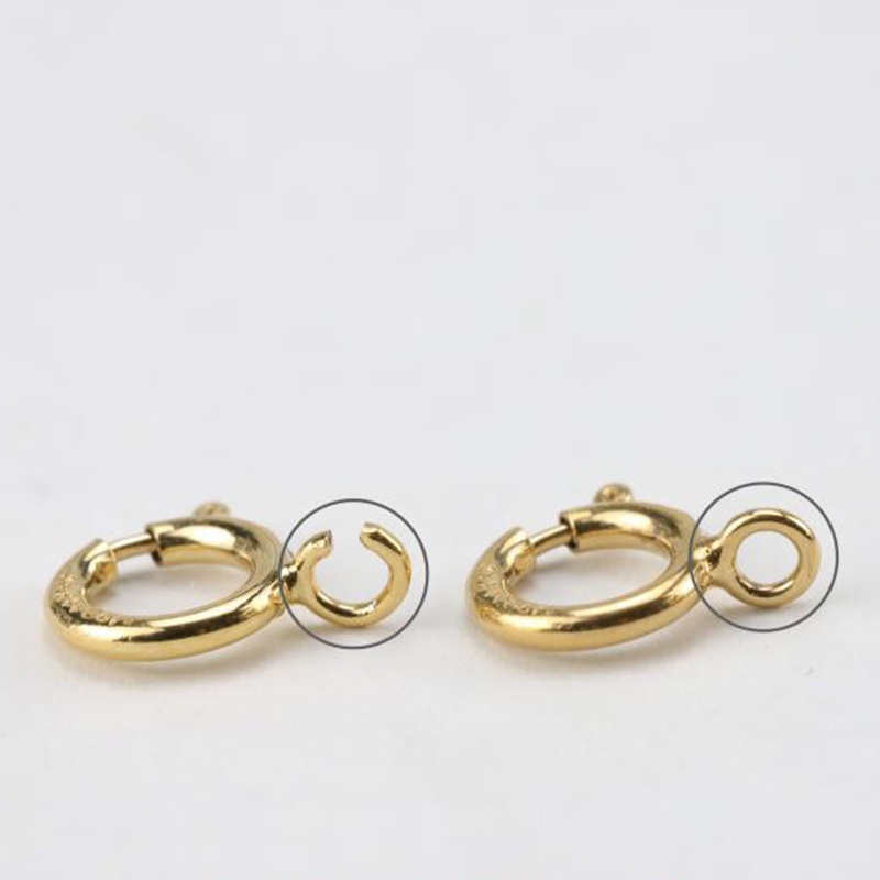 ตะขอเกี่ยวแบบสปริงเคลือบทอง 14 - Jewelry Making Rings บทวิจารณ์และราคา