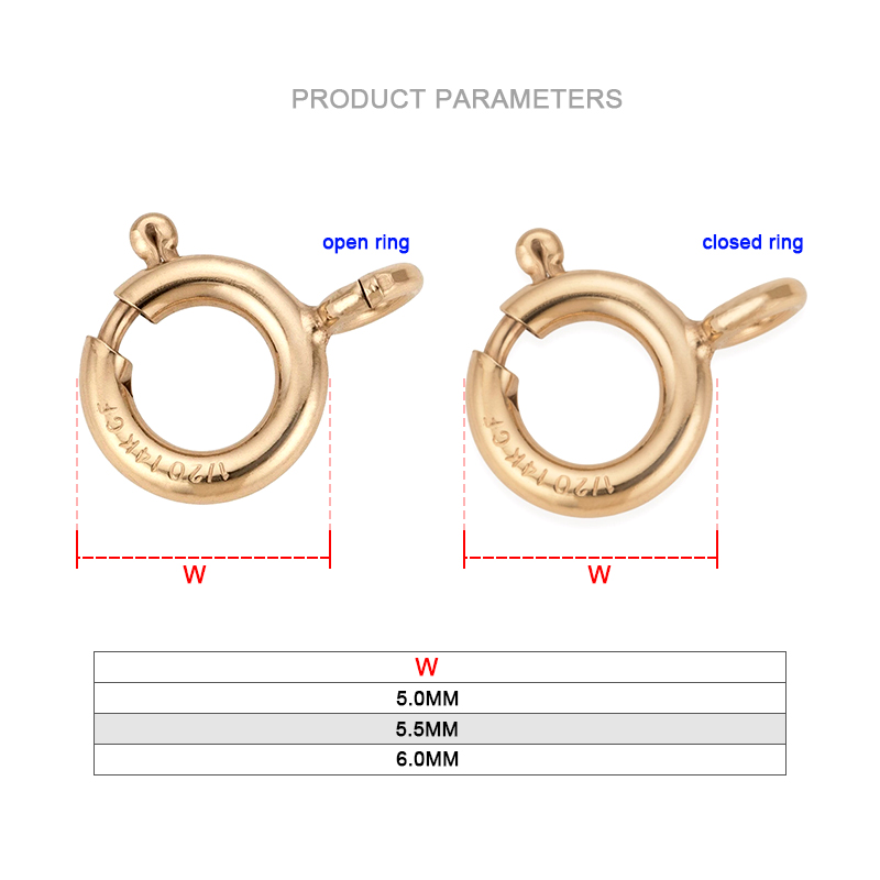 ตะขอเกี่ยวแบบสปริงเคลือบทอง 14 - Jewelry Making Rings บทวิจารณ์และราคา