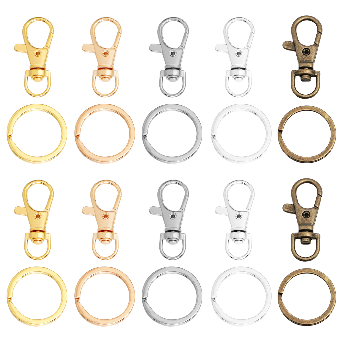 ชุดตะขอเกี่ยวแบบหมุนได้ 10 ชุด - Jewelry Making Rings บทวิจารณ์และราคา