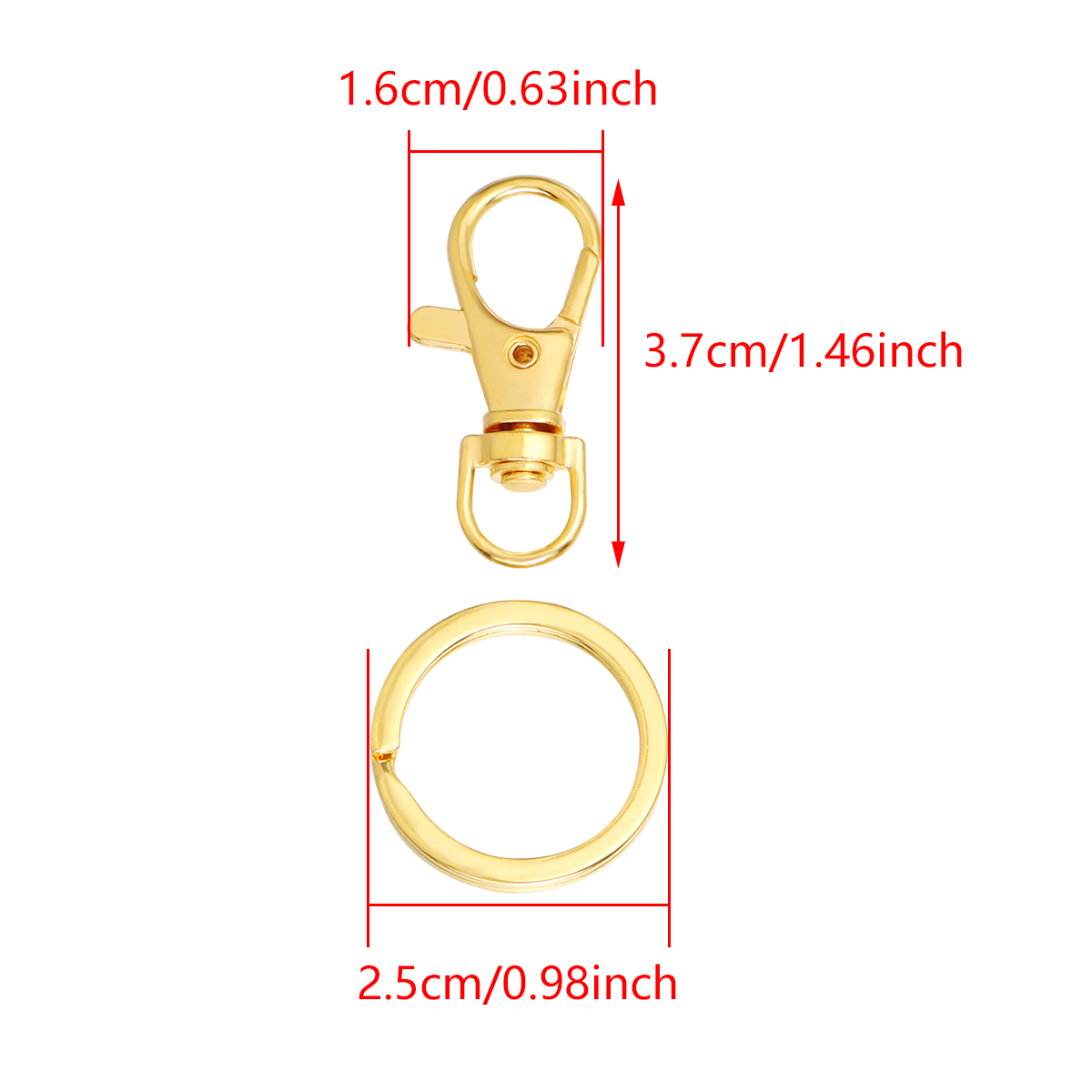 ชุดตะขอเกี่ยวแบบหมุนได้ 10 ชุด - Jewelry Making Rings บทวิจารณ์และราคา